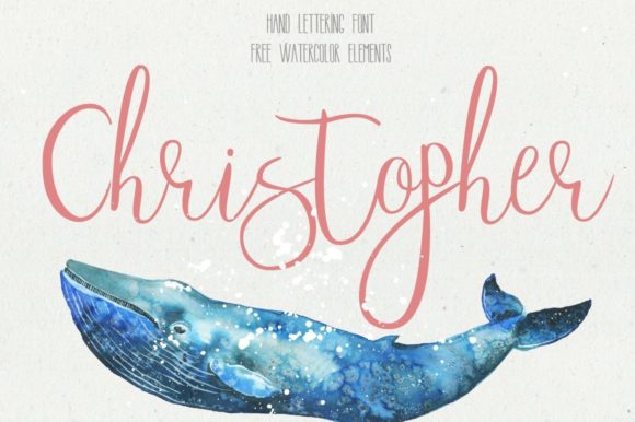 Christopher Font: A Handwritten Font with Watercolor Charm