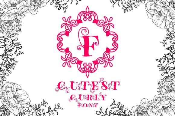 Cutest Curly Font Monogram: A Whimsical Display Font for Playful Designs