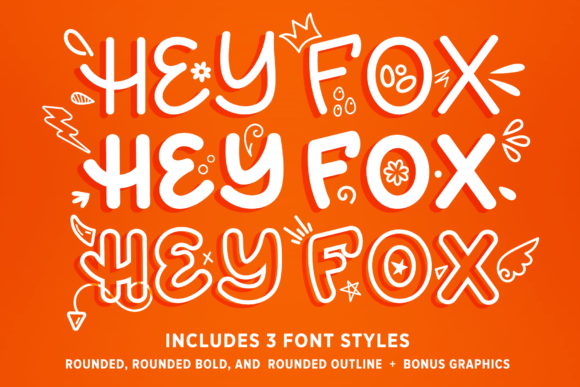 Hey Fox Rounded Font Trio: A Playful Toolkit for Modern Creators